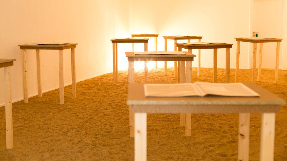 Installationsansicht, Stadtgalerie Saarbrücken, Gianfranco Foschino, Moris, Foto: Kuschnir Installationsansicht Gianfranco Foschino/ Moris