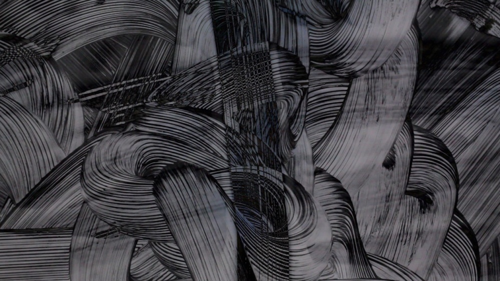 Takehito Koganezawa, Paint it Black, and Erase, Videostill, Dimension Variable, no sound Installationsansicht