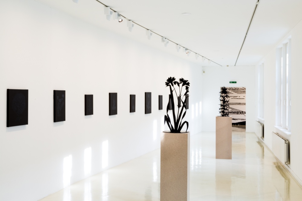 Paul Morrison, Black Grass, Installationsansicht Stadtgalerie Saarbrücken, Foto Anton Minayev Paul Morrison, Black Grass, Installationsansicht Stadtgalerie Saarbrücken, Foto Anton Minayev