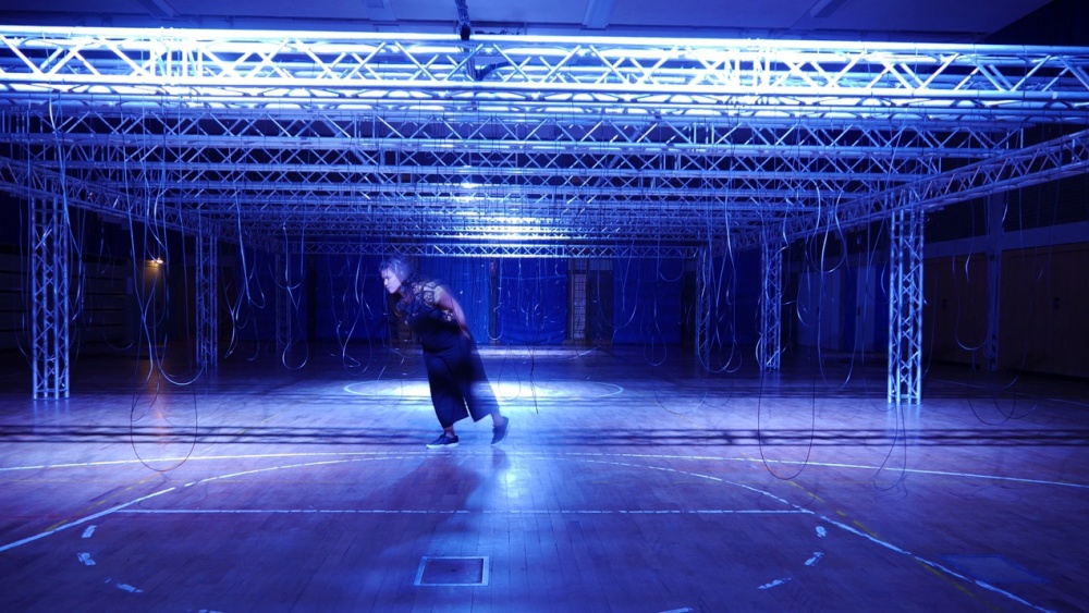 Christina Kubisch, Orchestra on a Wire, 2018, interaktive Installation, Darmstadt, (c) Christina Kubisch Christina Kubisch, Orchestra on a Wire, 2018, interaktive Installation, Darmstadt, (c) Christina Kubisch