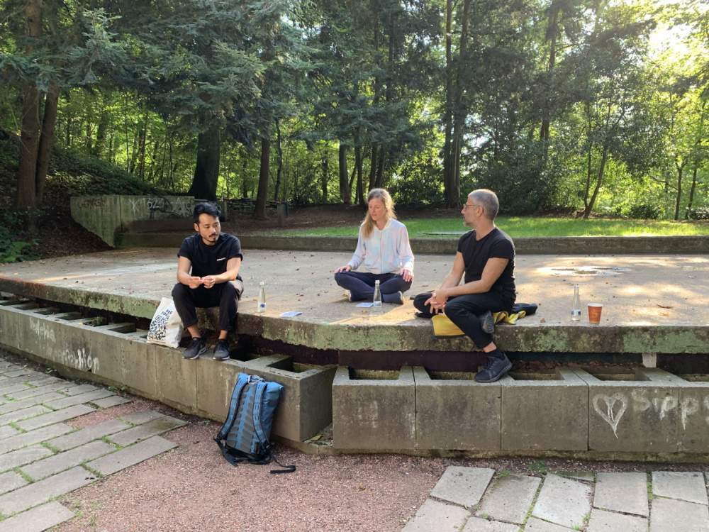 Katharina Ritter im Gespräch mit Hojin Kang und Mert Akbal Katharina Ritter im Gespräch mit Hojin Kang und Mert Akbal