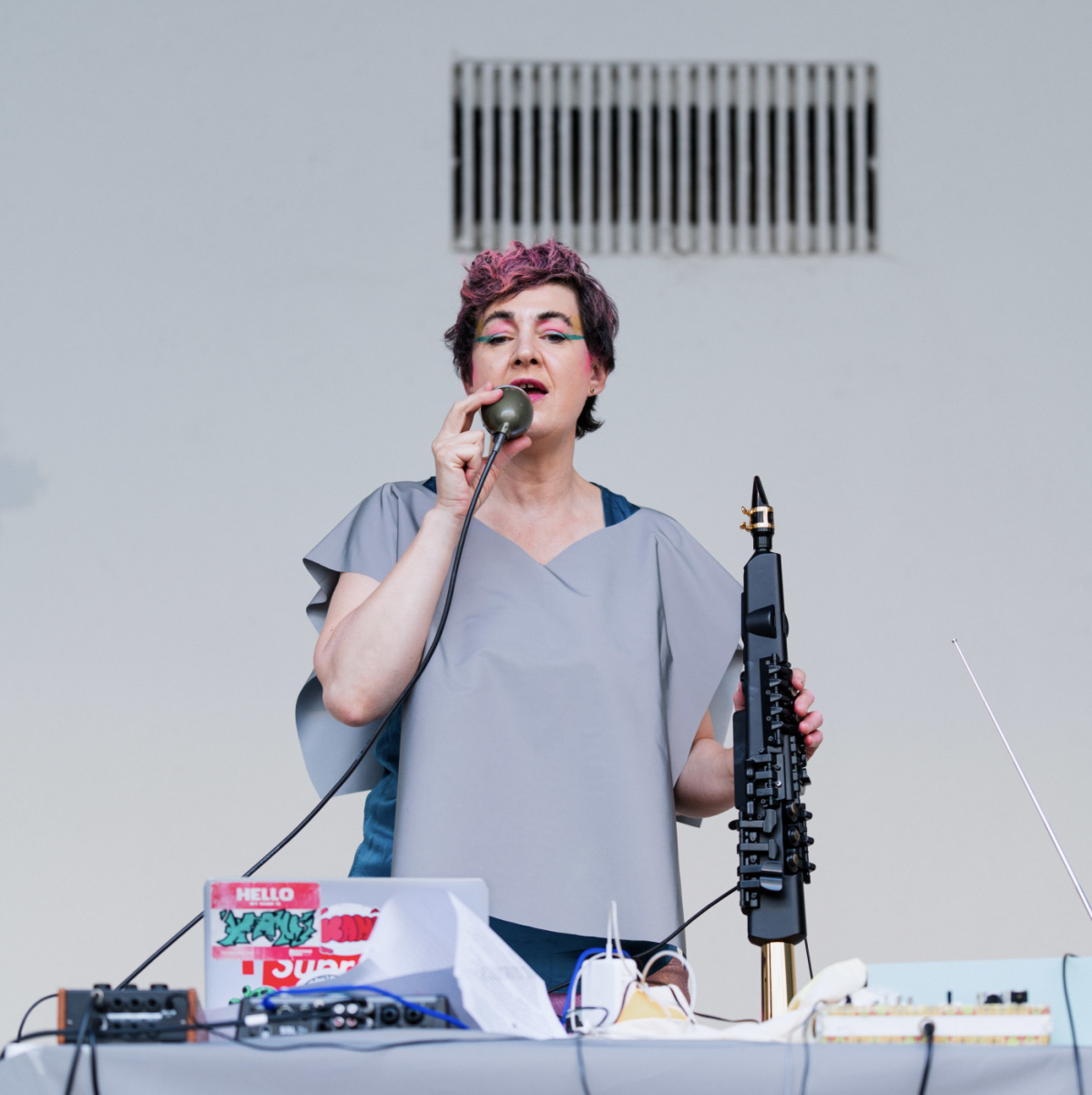 Melissa E. Logan, Statisch, Innenhof der Stadtgalerie Saarbrücken, 8. Juli 2022 Melissa E. Logan