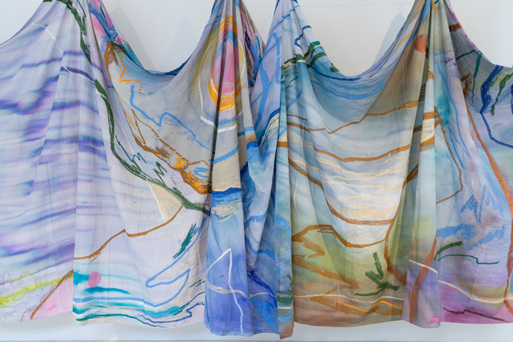 How deep is the Ocean - Gamze Yalçın buntbemalte Leinwand, Farben wurden mit Tusche, Acryl und Ölstift gemalt